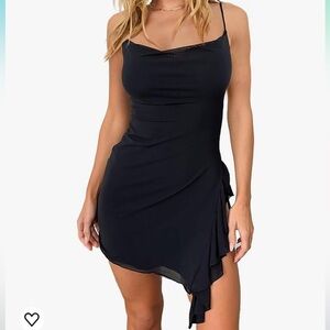 Black mini dress